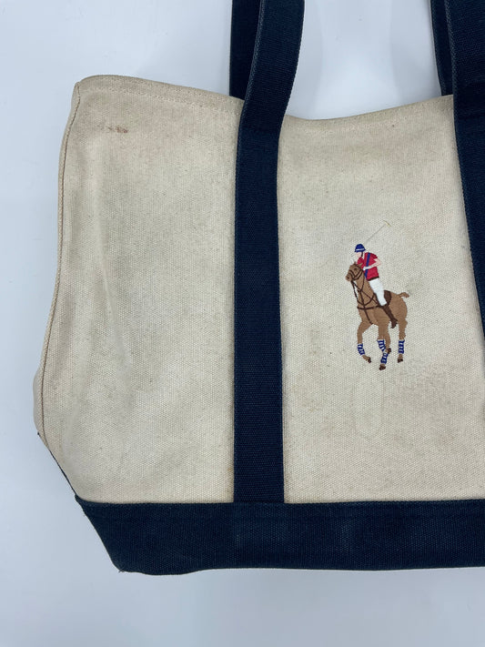 Ralph Lauren Embroidered Pony Tote Bag