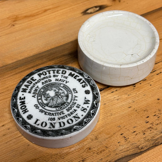 Army & Navy Potted Meat Pot and Lid English Advertising London