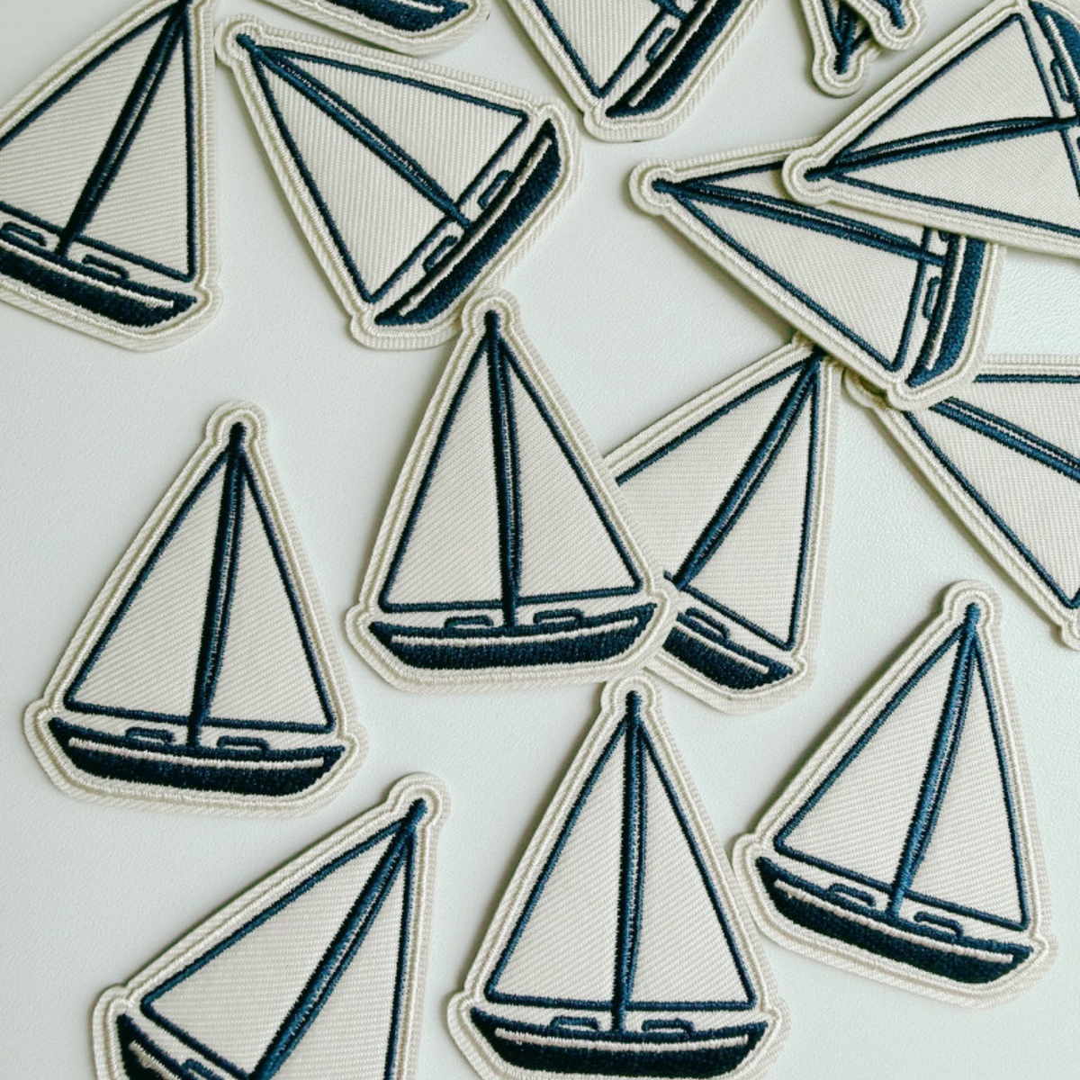 PREORDER - 2" Sailboat - Embroidered Hat Patch