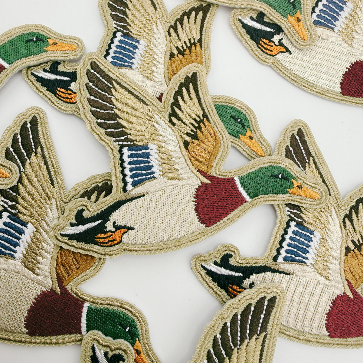 PREORDER - 4" Flying Duck - Embroidered Hat Patch