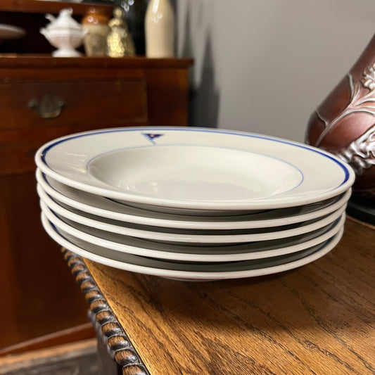 New York Yacht Club Rim Soup Bowl with NYYC Burgee