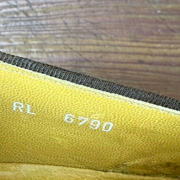 Vintage Ralph Lauren Tapestry Flats Loafers Green Purple Size 7B