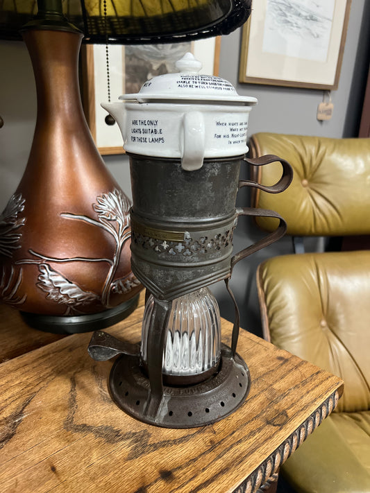 Rare Complete Sam Clarke's Pyramid Food Warmer - Fairy Lamp