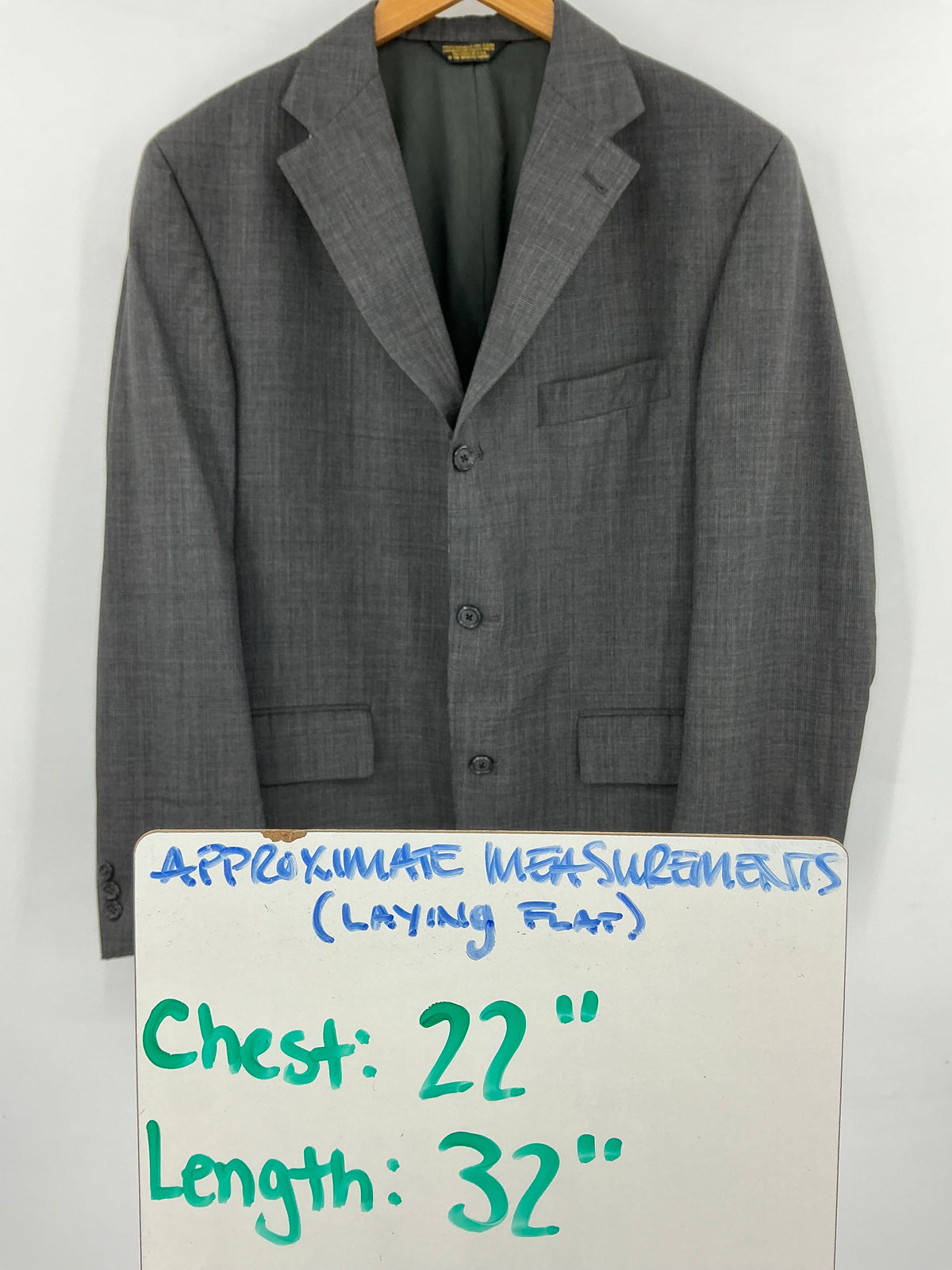 J. Press Presstiege 3-Button Grey Sport Coat 44R
