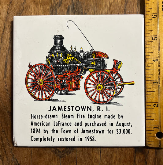 Jamestown Historical Society Tile - Steamer Engine