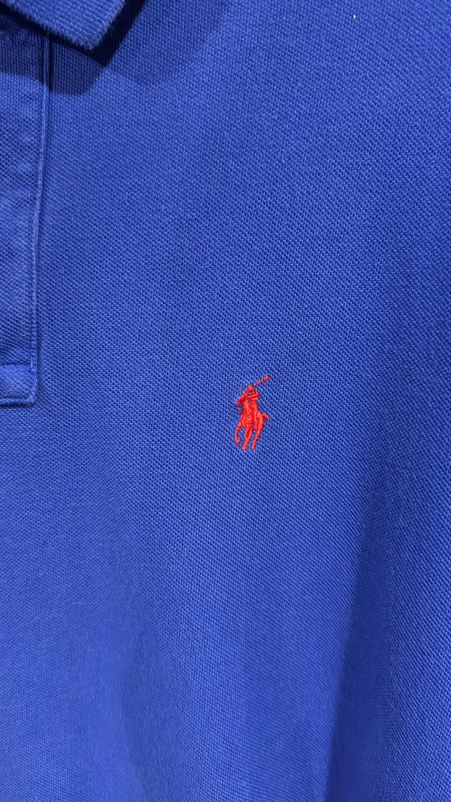 Polo Ralph Lauren Long Sleeve Polo Shirt Blue Red Medium
