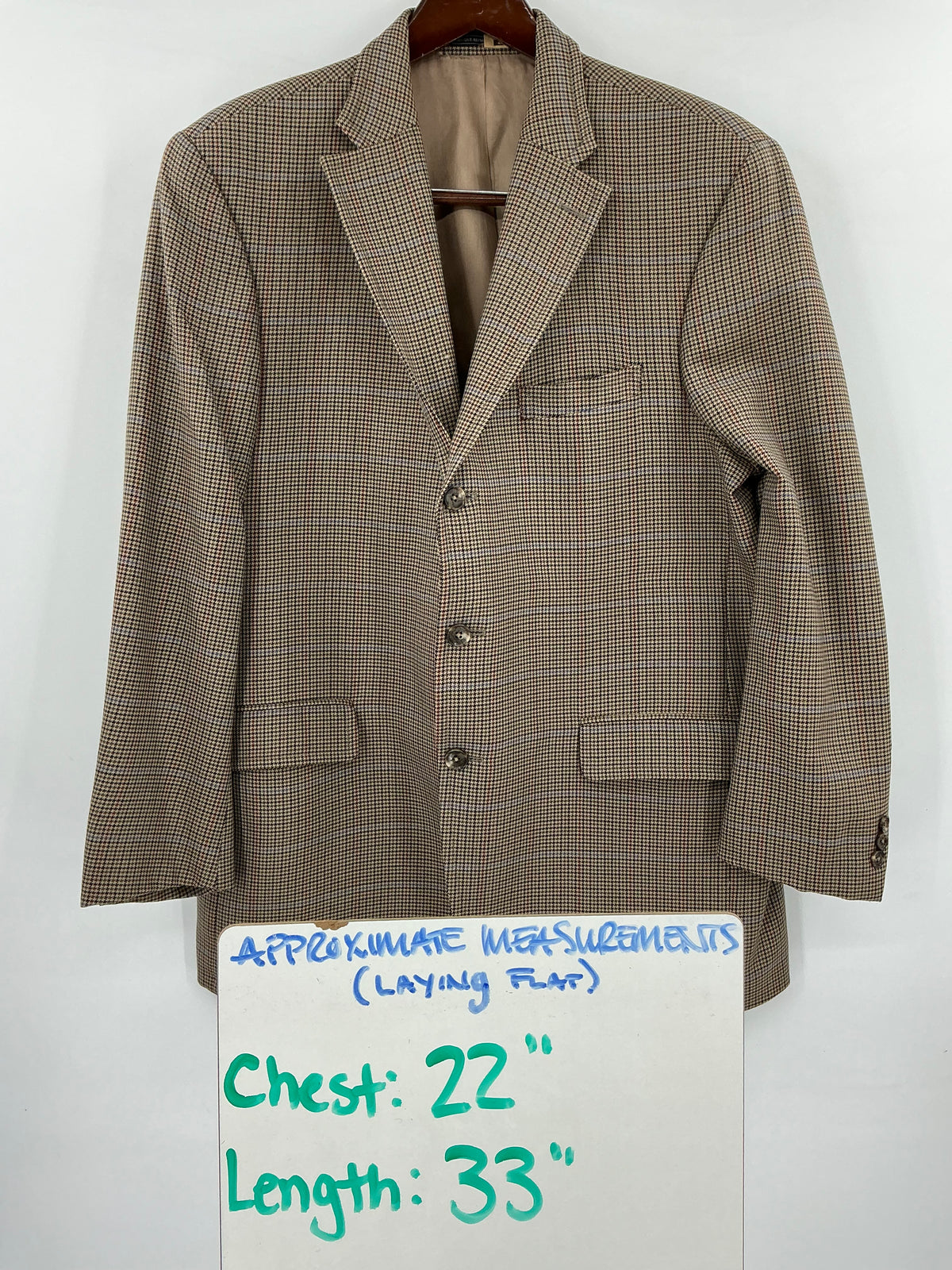 Vintage J. Press x Abraham Moon Houndstooth Wool Sport Coat 44R