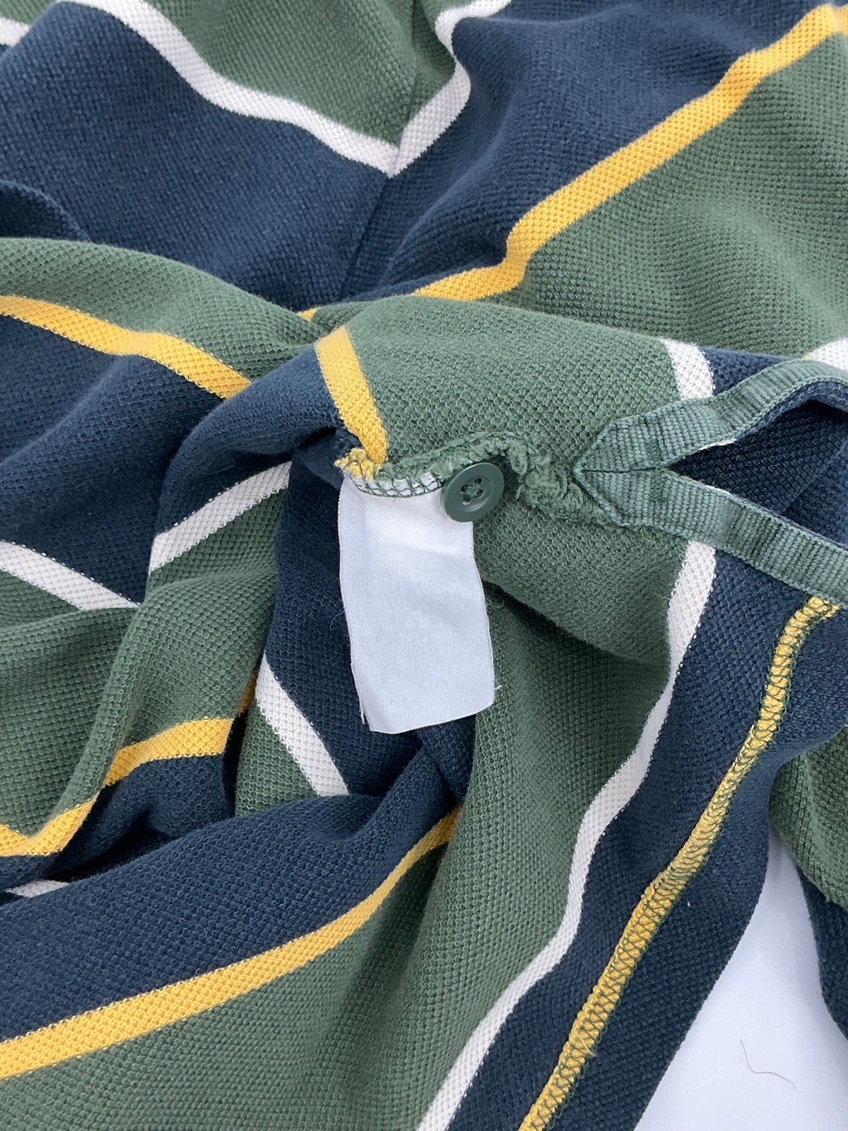 Vintage GAP Long Sleeve Rugby Stripe Polo Shirt Medium