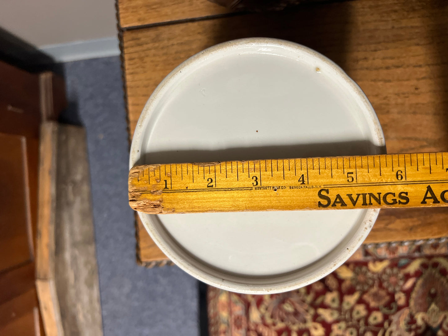 OATMEAL - White Banded Kitchen Jar Canister