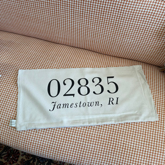 02835 Jamestown Zip Code Lumbar Pillow
