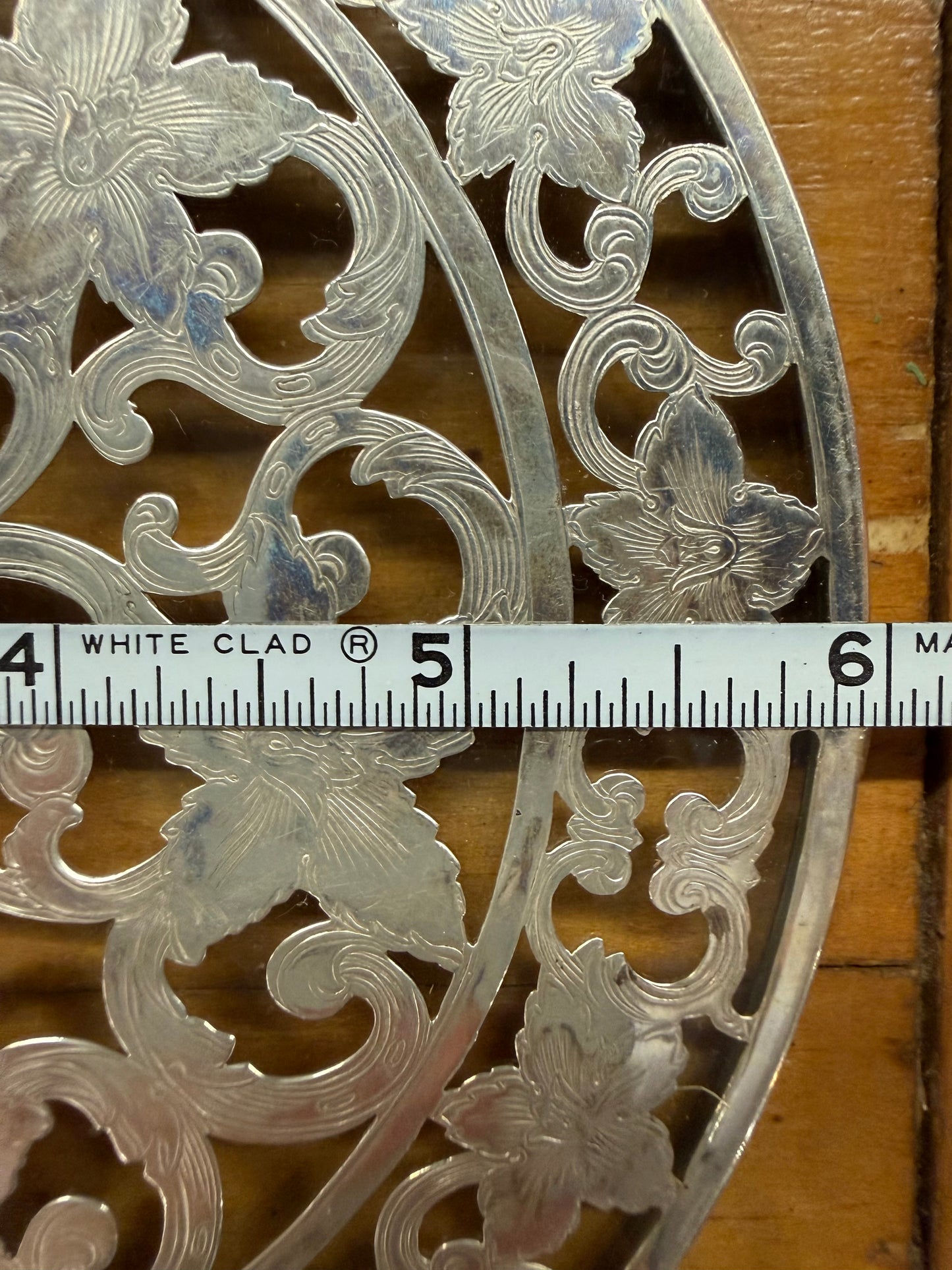 Pair of Silver Plate Pierced Trivets