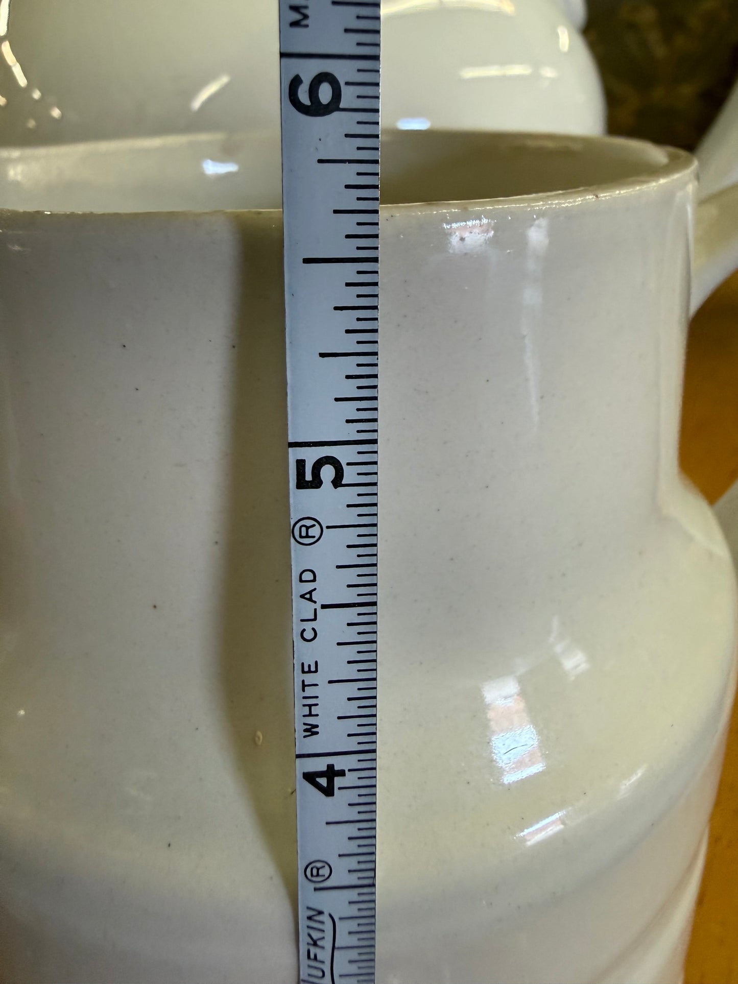 English White Banded Dairy Jug