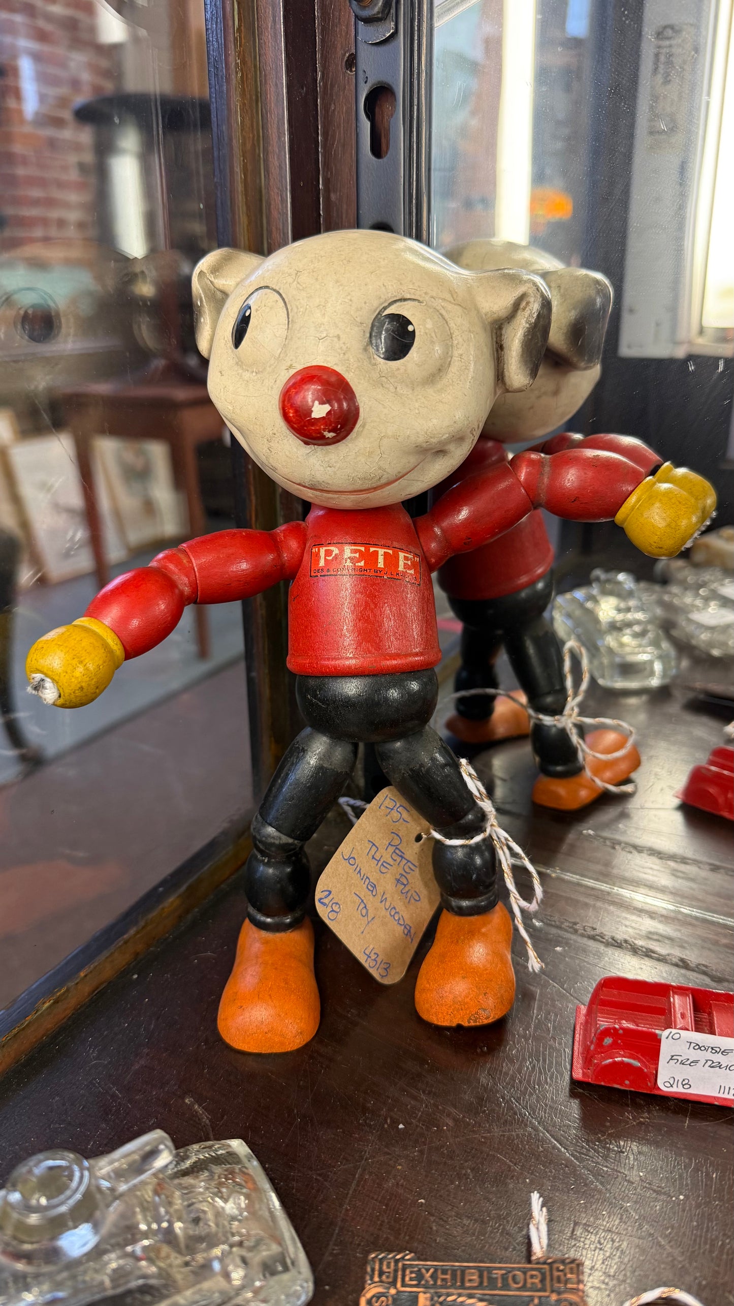 Pete the Pup Wooden Jointed Toy Doll