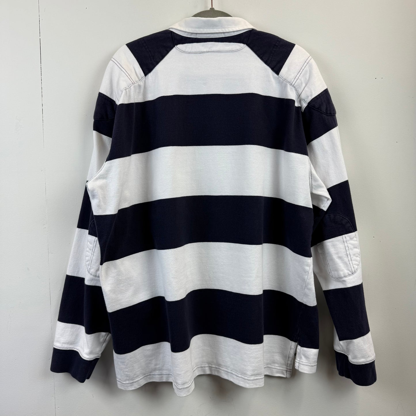 Vintage Polo Ralph Lauren Rugby XL - White Navy Blue Stripe