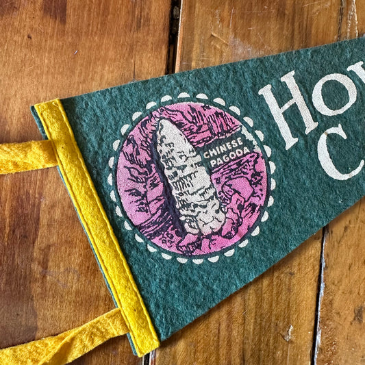 Vintage Howe Caverns Felt Pennant