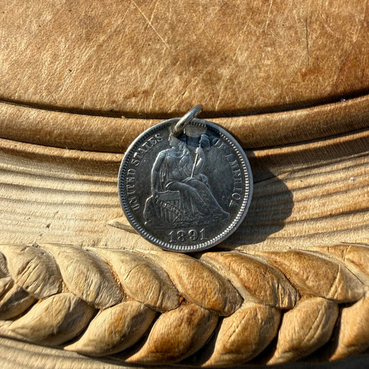 Victorian Love Token - Annie/1891 Seated Liberty