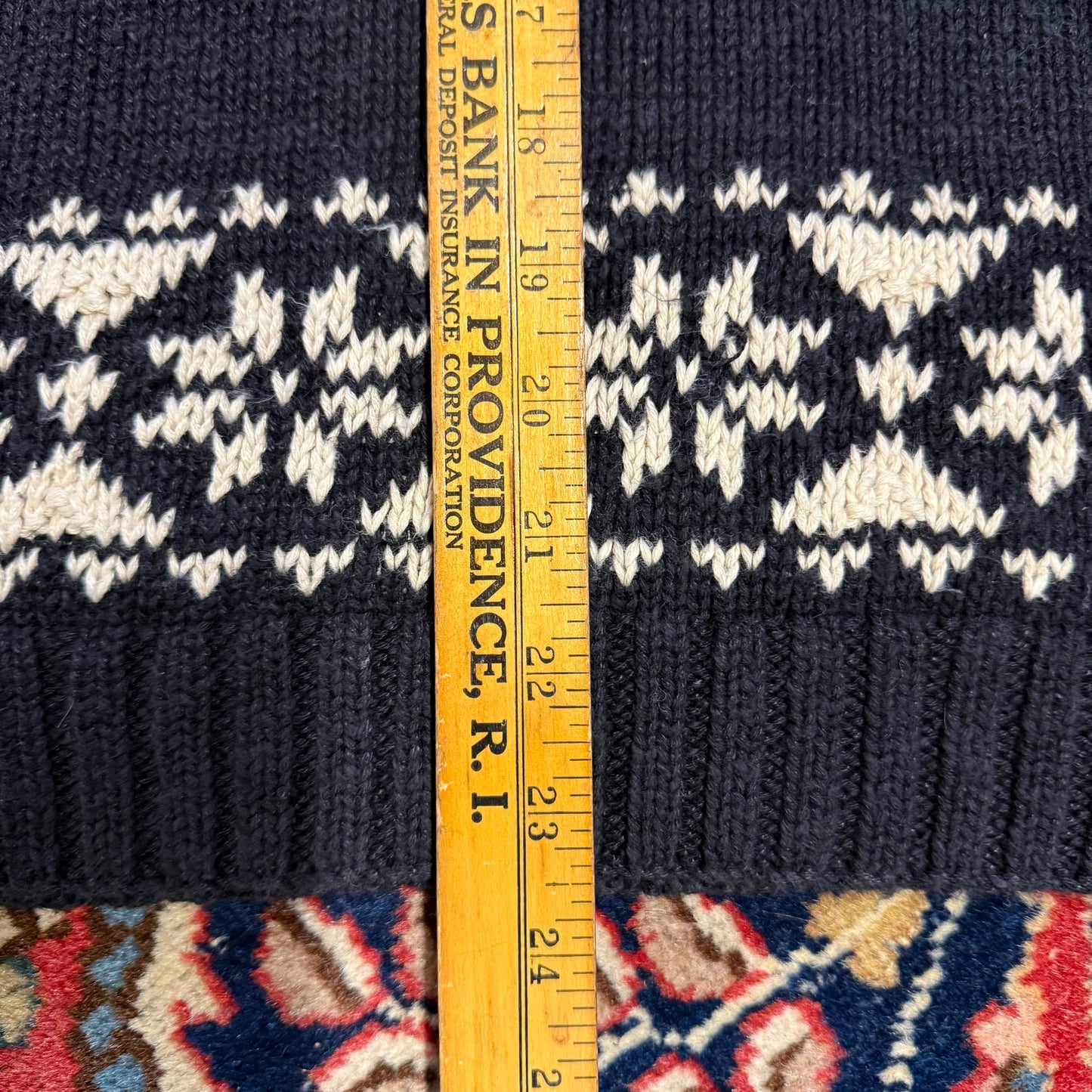 Vintage Lauren Ralph Lauren Petite Handknit Downhill Skiier Sweater