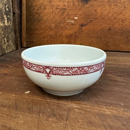 Red Pattern Restaurantware Chili Bowl Shenango China