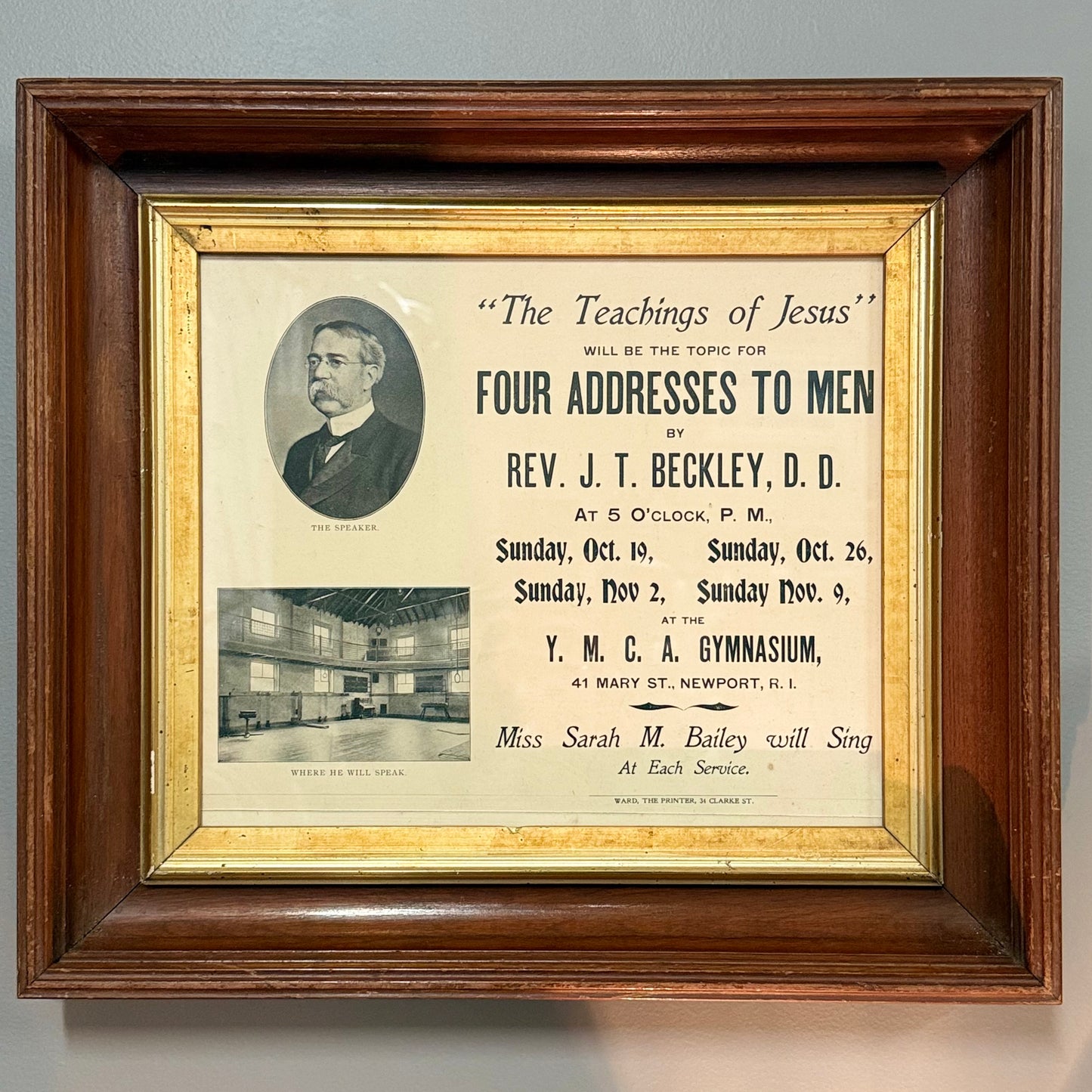 Framed Newport Speaker Broadside