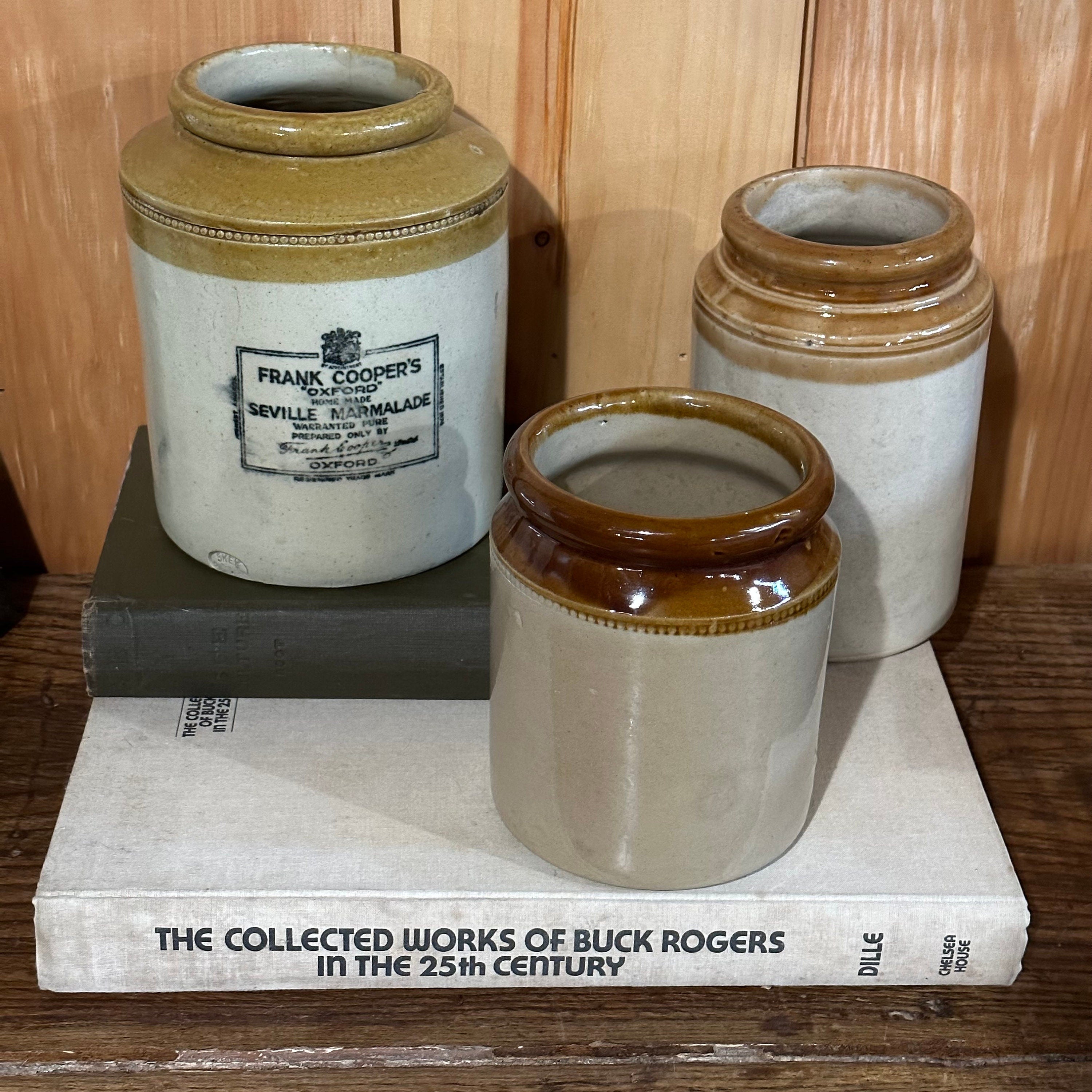 sae様おまとめ FRANK COOPER'S ➕ ✖️3個 Antique Frank Cooper Rare 5 Pound Brown Top Jar Pot Crock