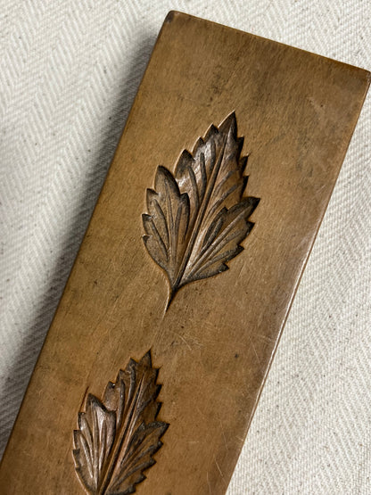Carved Wooden Candy Mold - 3 Leaves - E.S.