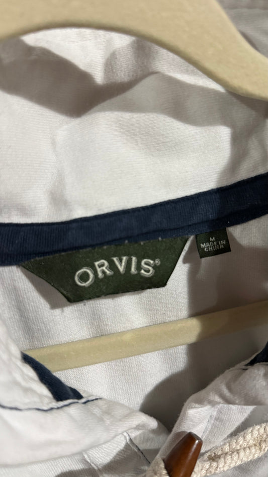 Orvis Shawl Collar Rugby Stripe Pullover Medium