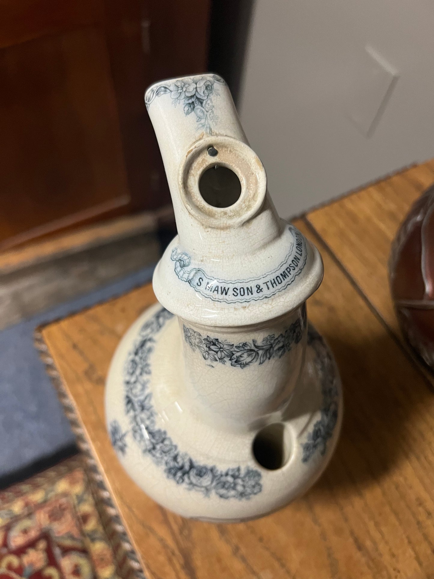 Maw's Double-Valved Earthenware Inhaler with Mouthpiece