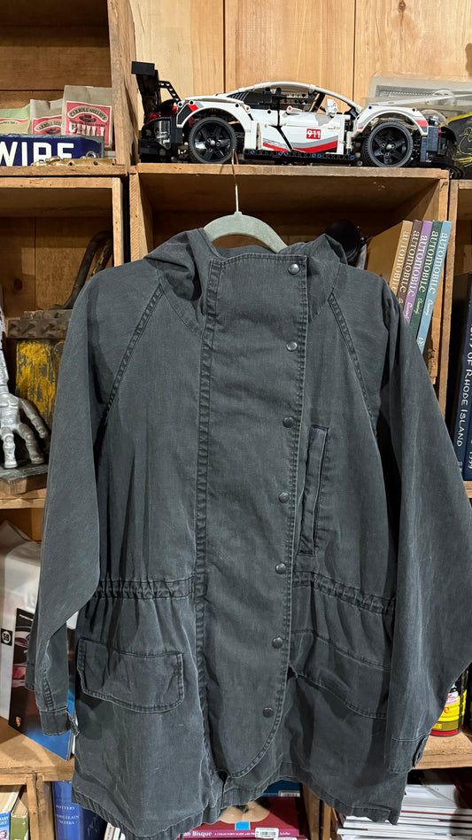 Polo Ralph Lauren Black Cotton Hooded Jacket Medium