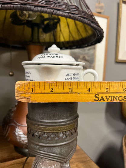 Rare Complete Sam Clarke's Pyramid Food Warmer - Fairy Lamp