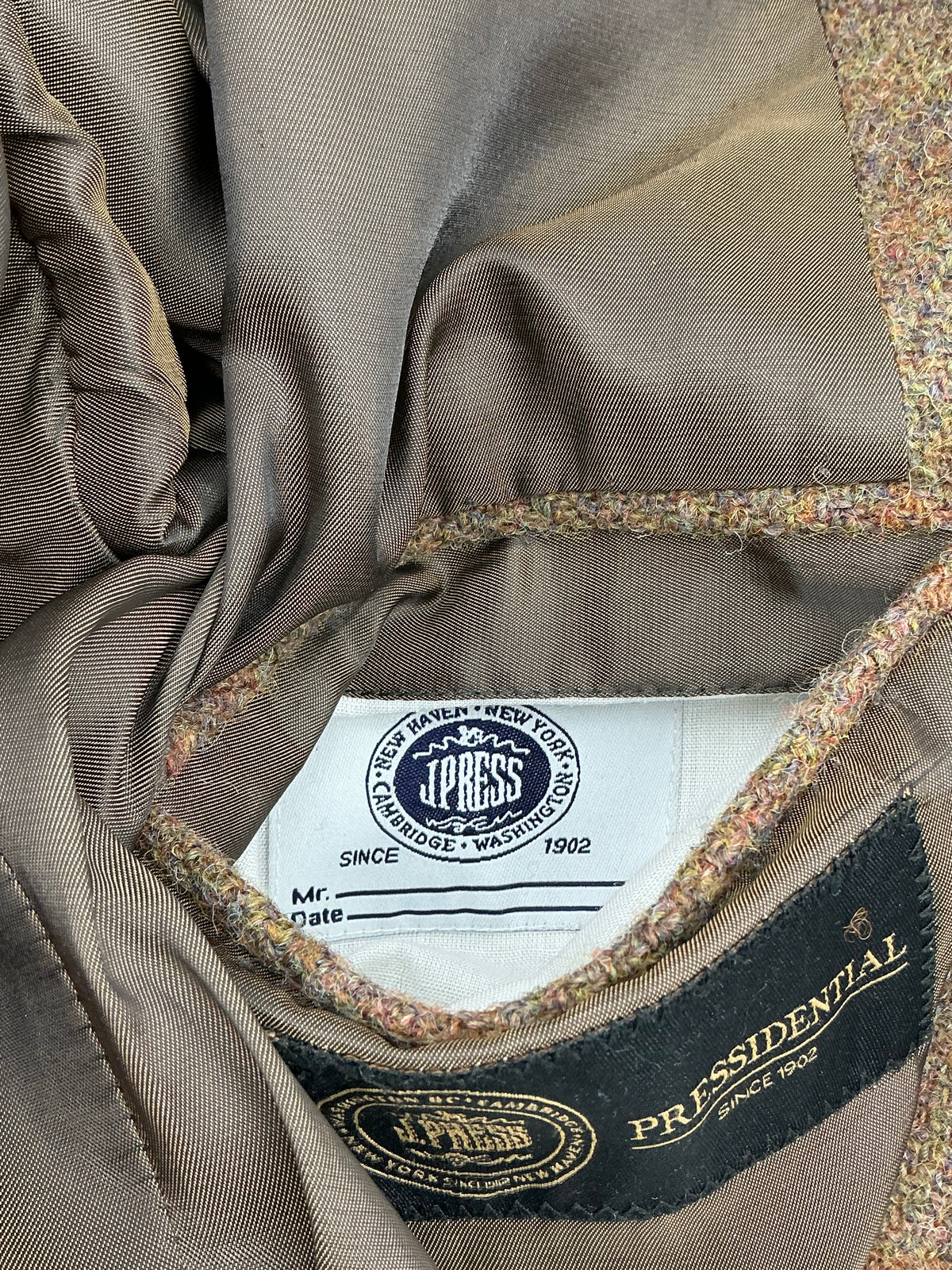 Vintage J. Press "Pressidential" Harris Tweed Sport Coat 46R