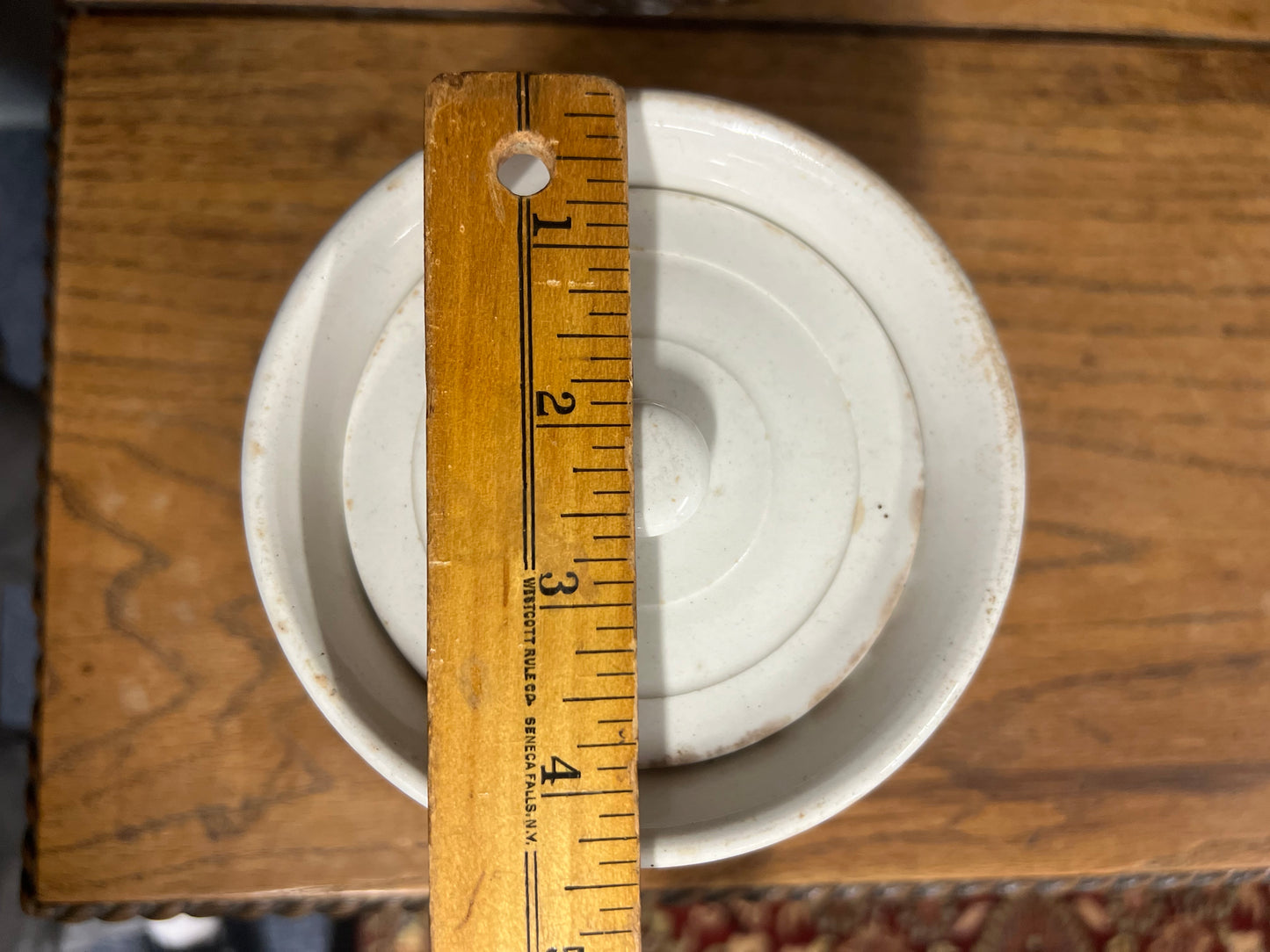 RICE - White Banded Kitchen Jar Canister with Lid