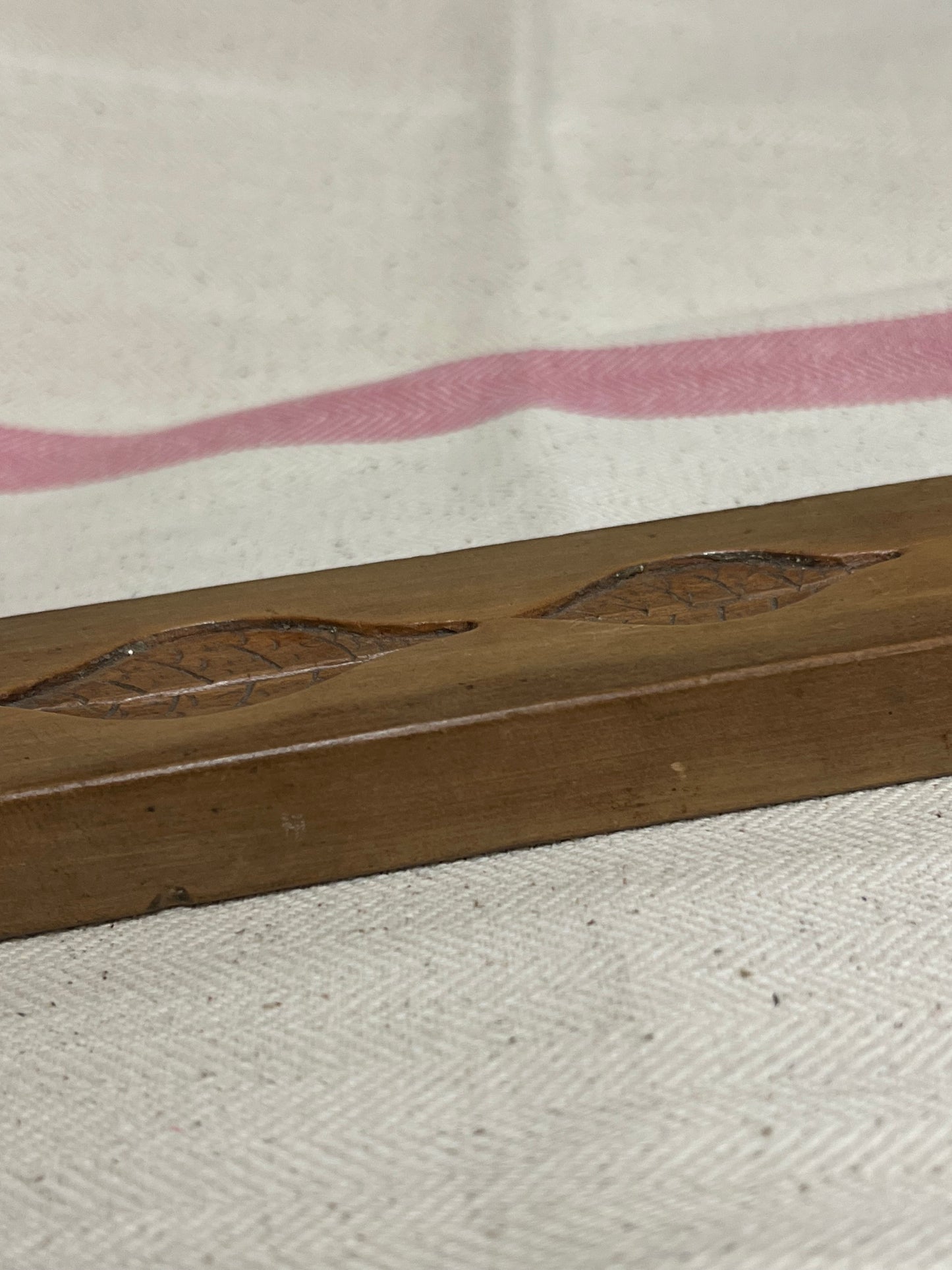 Carved Wooden Candy Mold - 3 Leaves