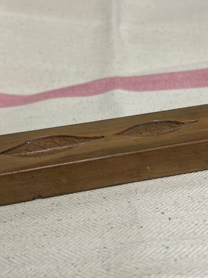Carved Wooden Candy Mold - 3 Leaves