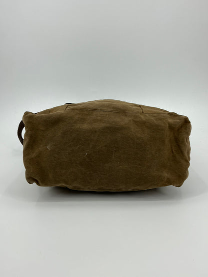 RRL Double RL Waxed Canvas And Leather Tote Bag