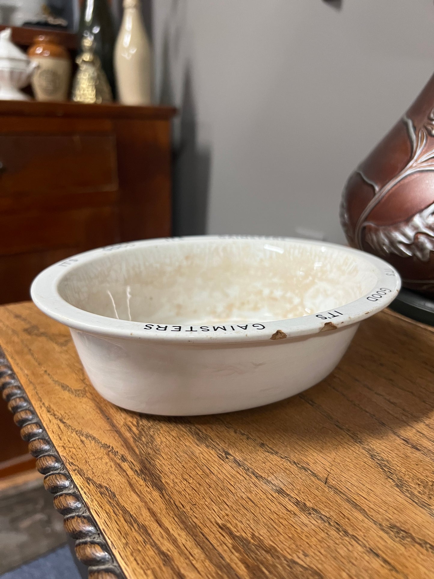 Gaimsters Advertising Bowl - Stained
