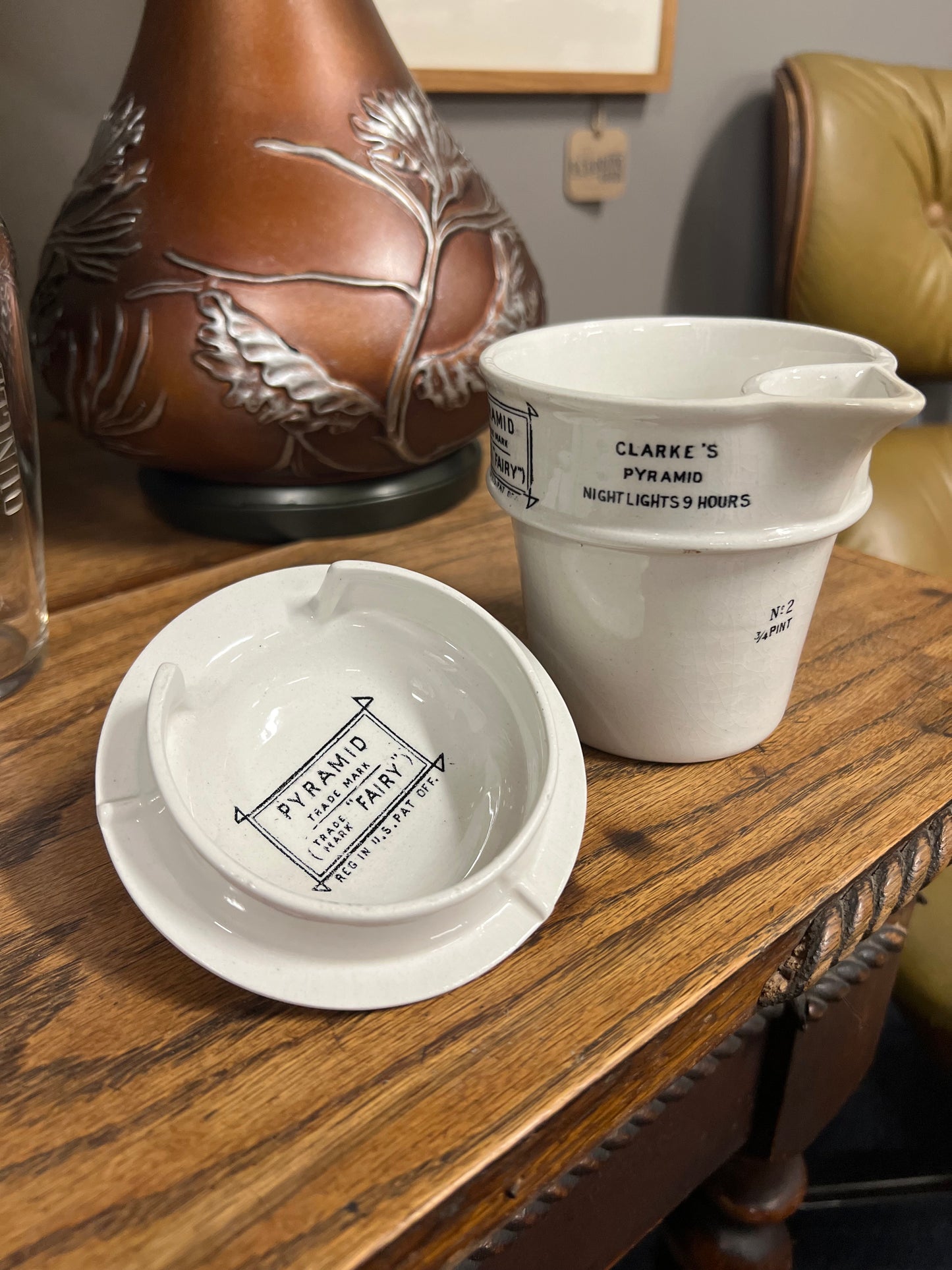 Rare Complete Sam Clarke's Pyramid Food Warmer - Fairy Lamp