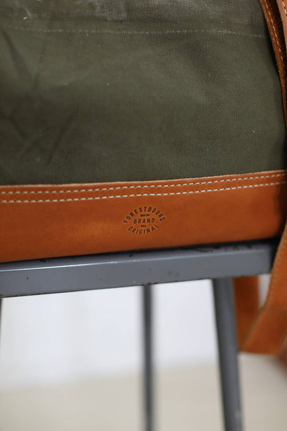 1940's era Salvaged Canvas Carryall