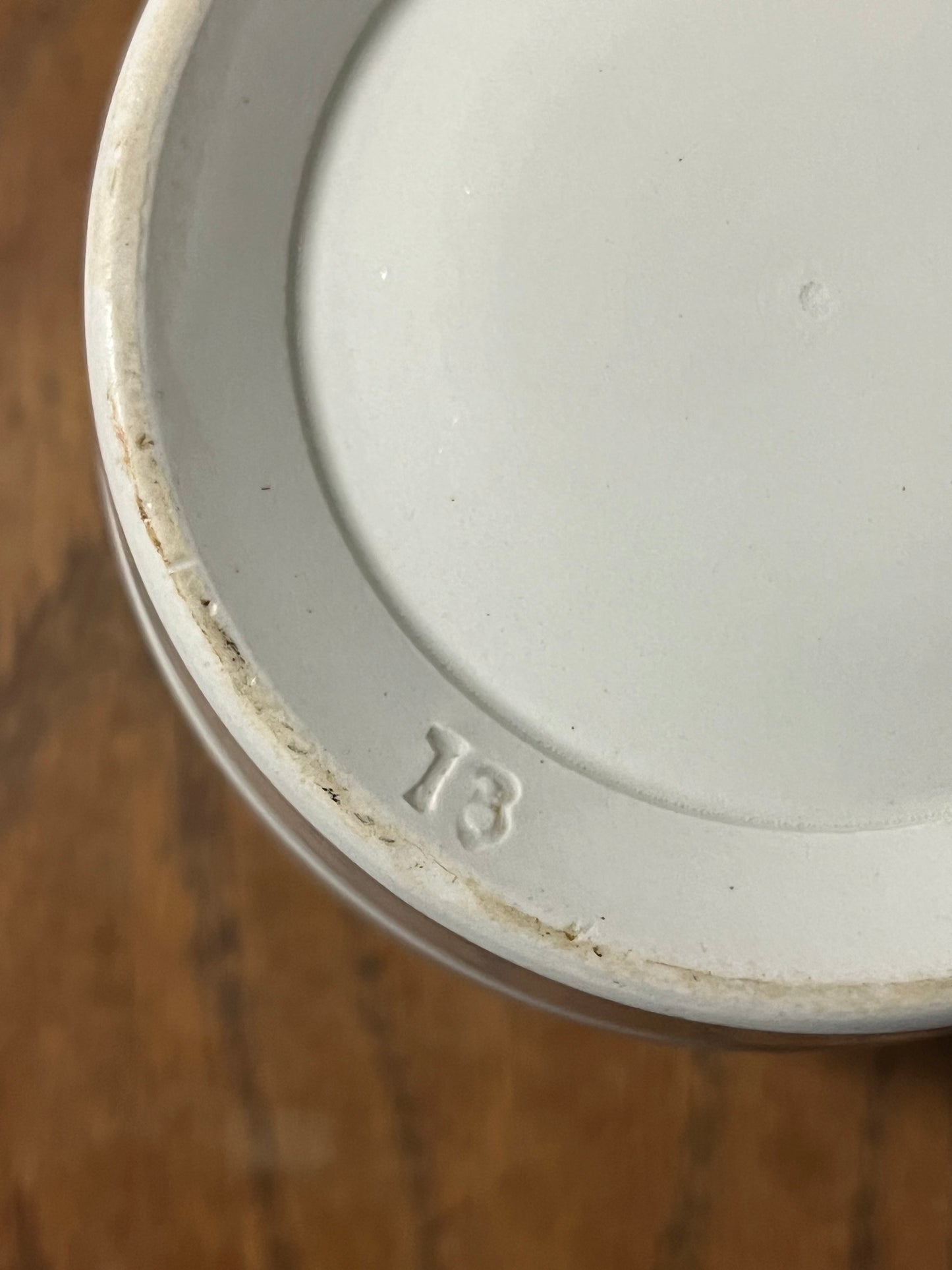 White Ironstone Banded Dairy Jug