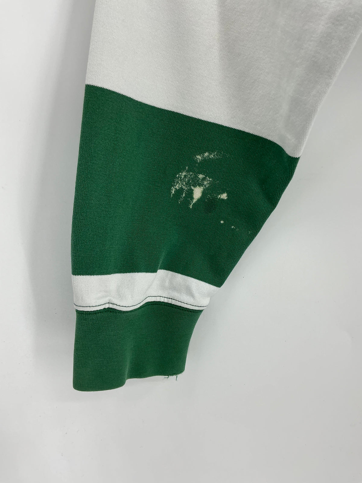Lands' End  Striped Rugby Shirt - Green & White XL Tall