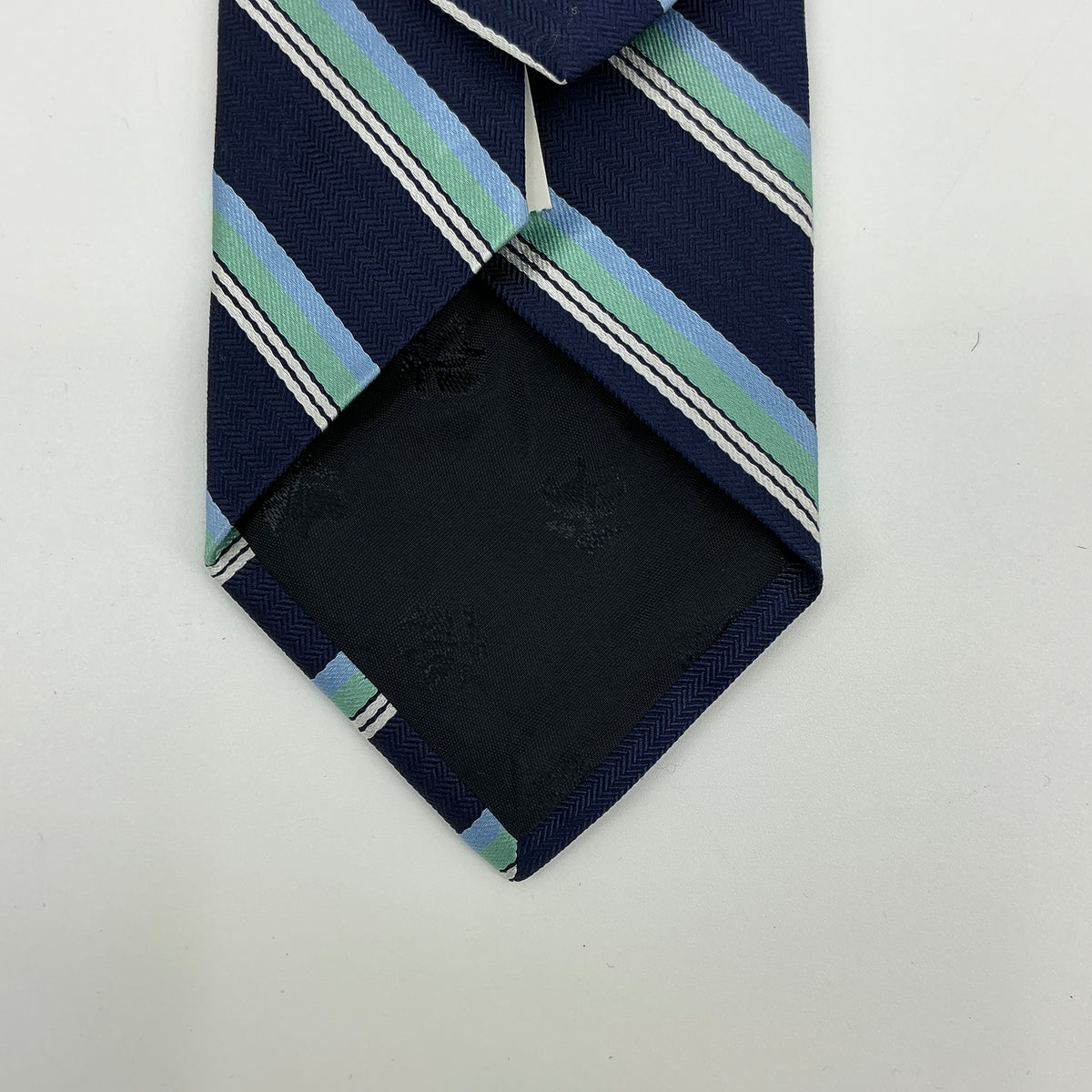 NWT Brooks Brothers BB#1 Rep Stripe Silk Tie - Navy & Light Blue Striped