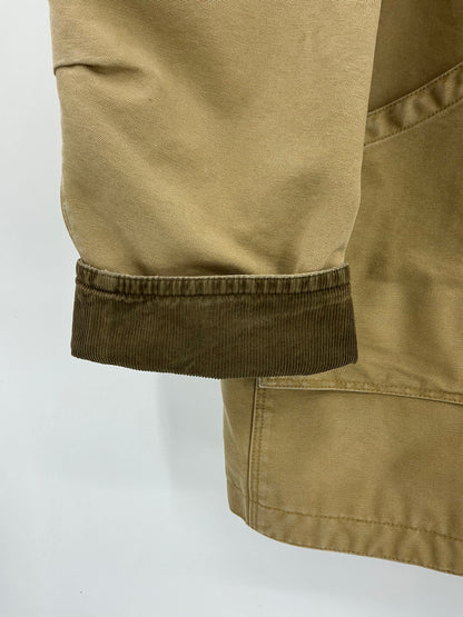 Vintage J.Crew Canvas Plaid-Lined Barn Jacket with Corduroy Collar XL