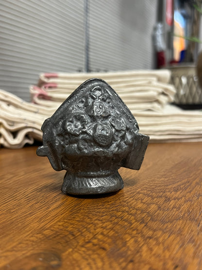Pewter Ice Cream Mold - Flower Basket