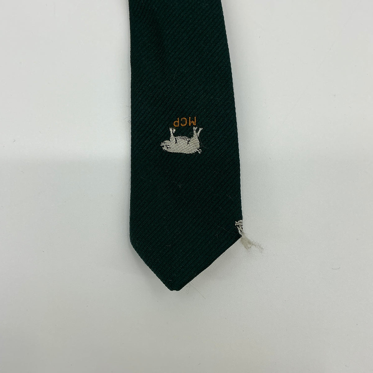 Vintage Male Chauvinist Pig Bloomingdale’s Men’s Green “MCP” Pig Print Tie