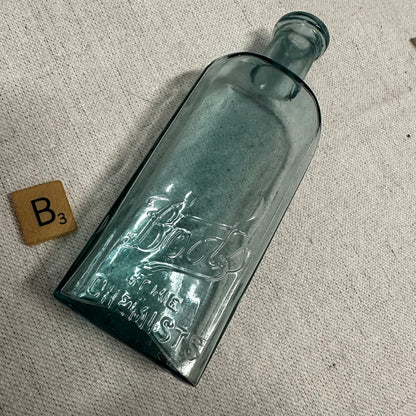 Boots Cash Chemist Bottles Aqua & Clear