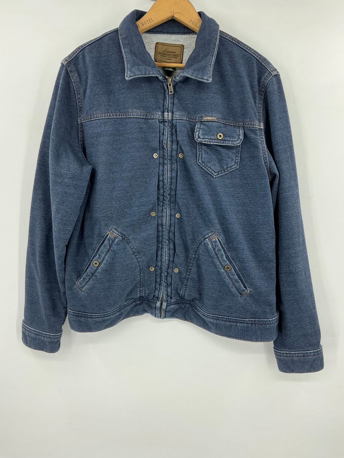 Vintage Lauren Ralph Lauren Denim Zip Up Jacket Large