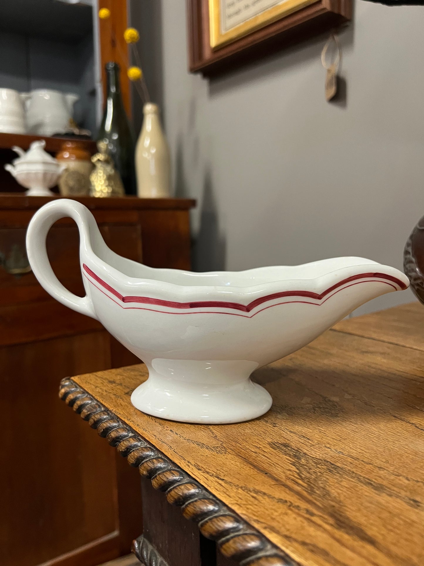 US Army Medical Department Banded Gravy Boat