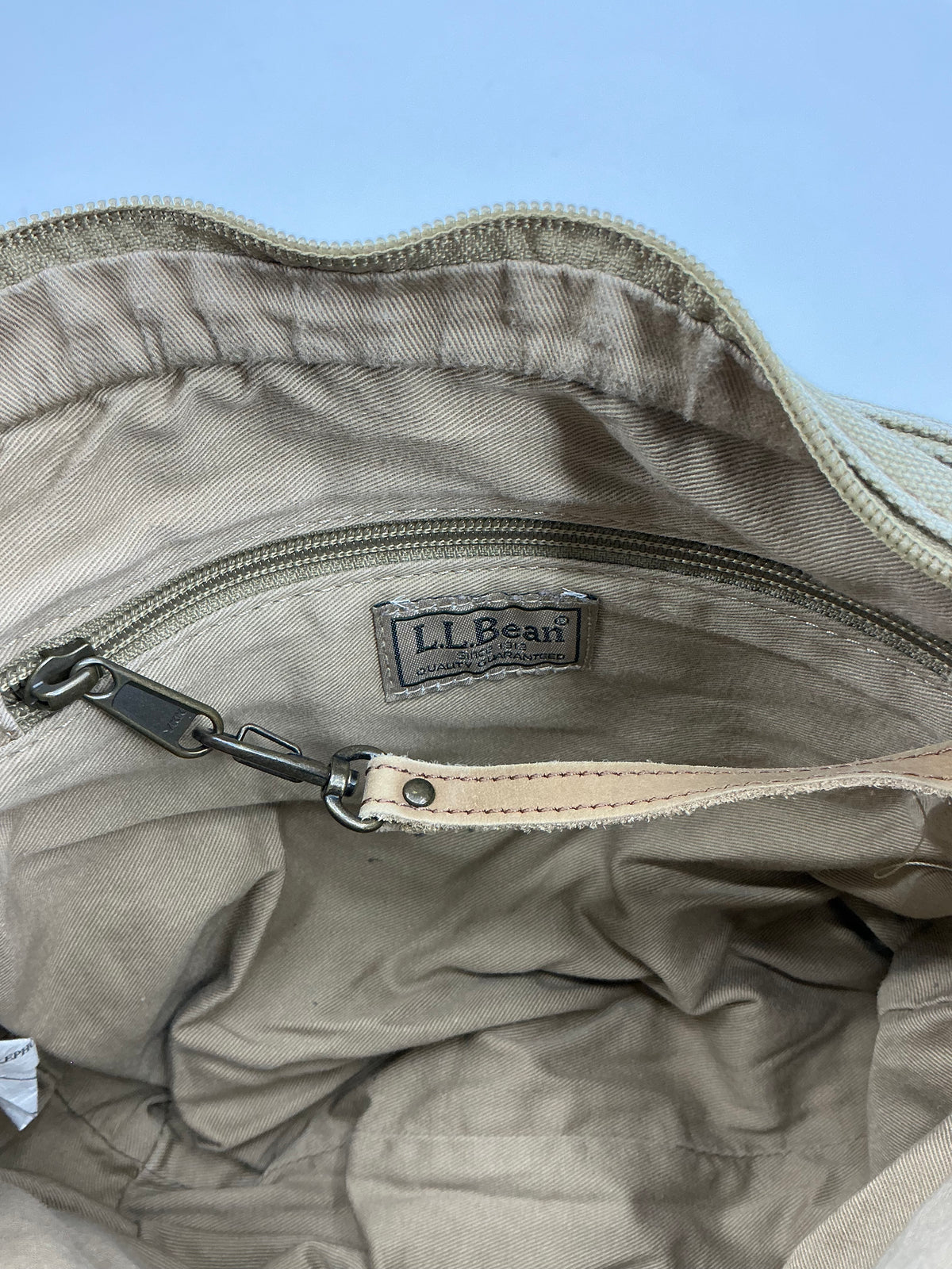 L. L. Bean Moose Embroidered Mini Boat and Tote Zip Top