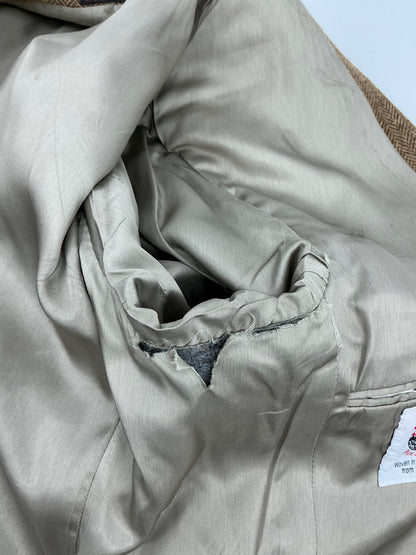 Vintage J. Press Jamieson's of Shetland Brown Herringbone Sport Coat 44R