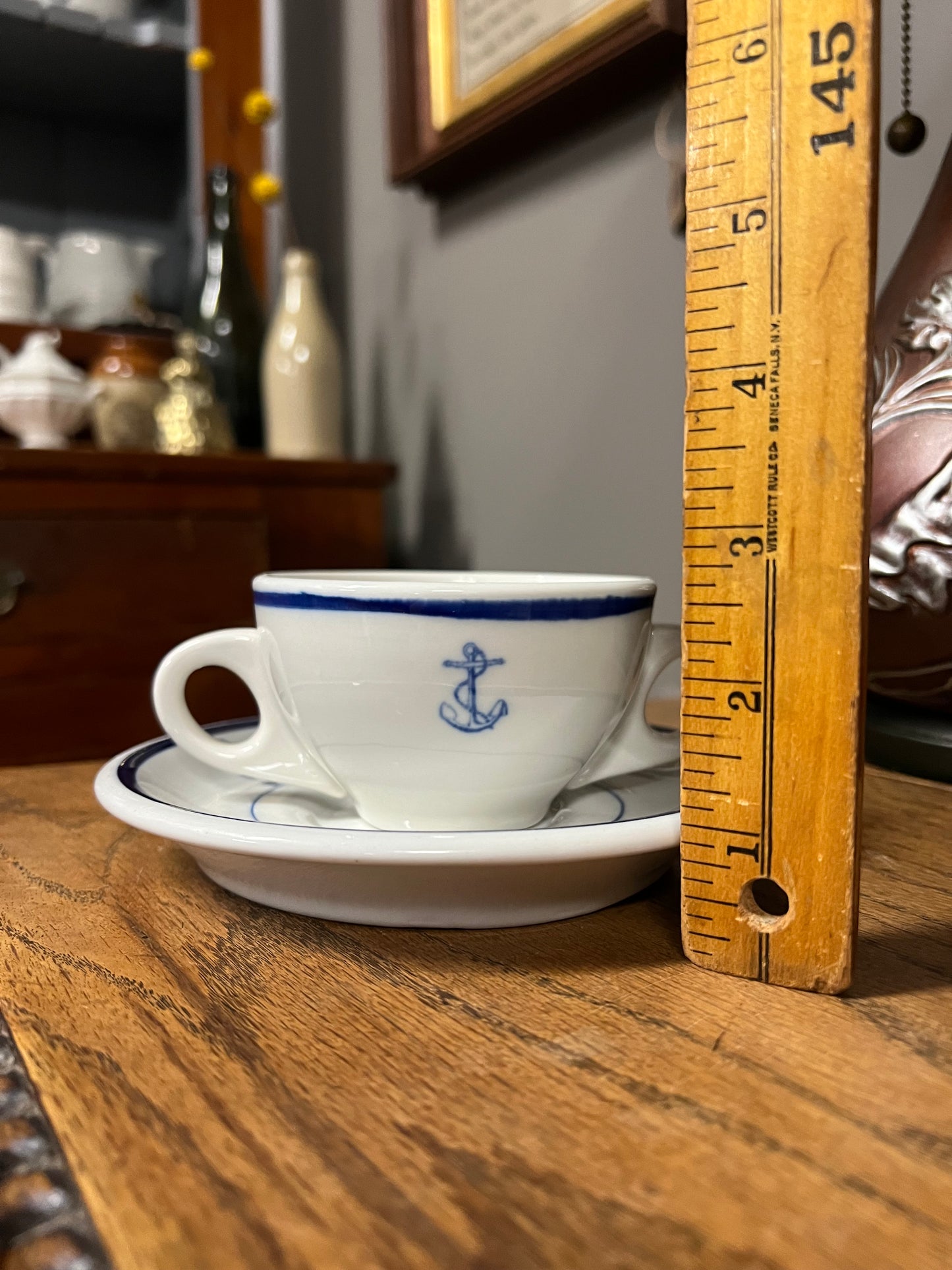US Navy Wardroom China Bouillon Cup and Saucer