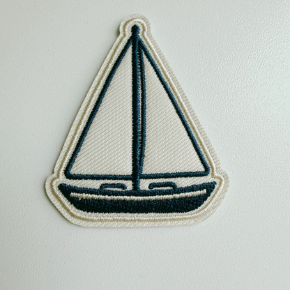PREORDER - 2" Sailboat -  Embroidered Hat Patch